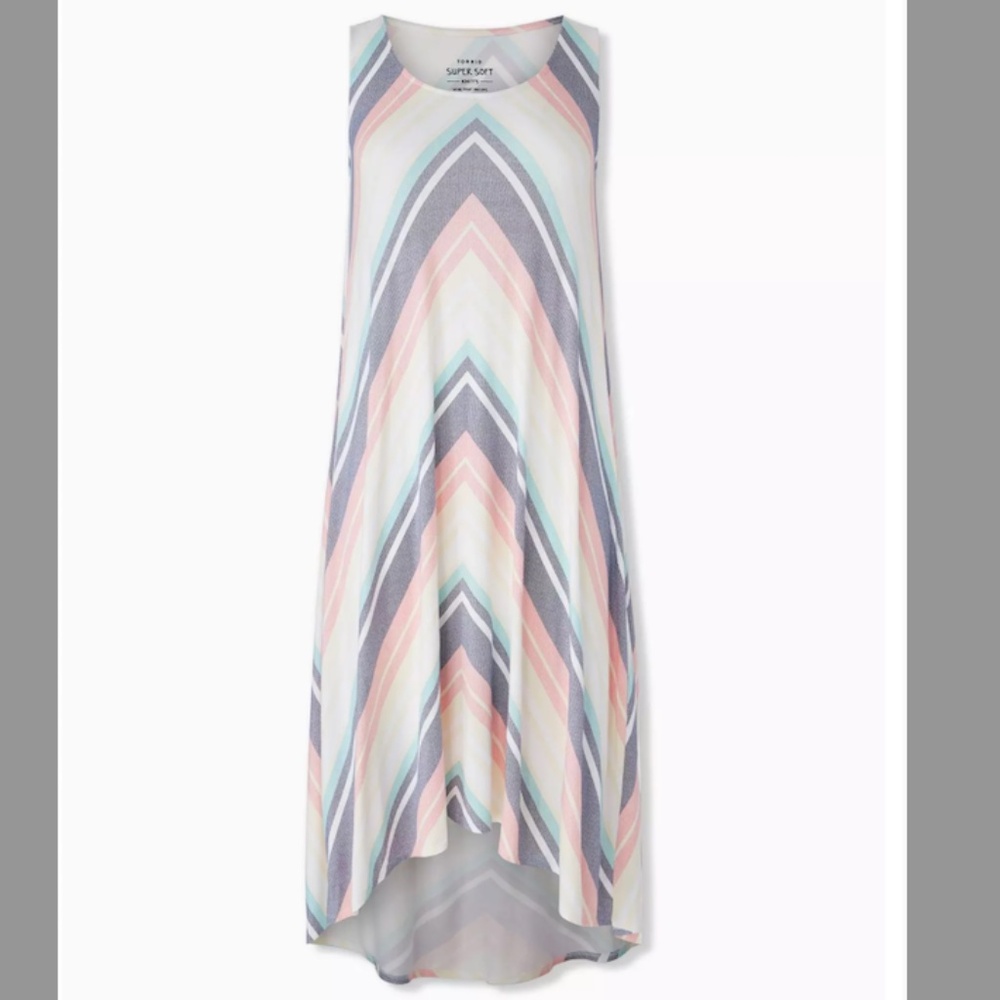 EUC Torrid Maxi Super Soft Scoop Neck Sleeveless Hi-Low Dress Size 0x